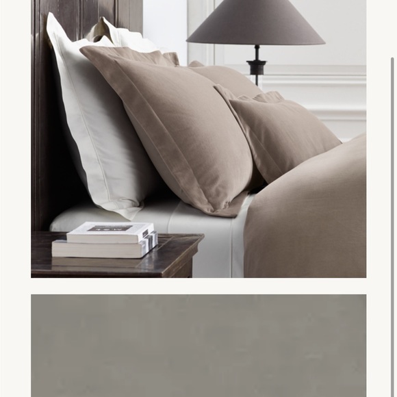 Restoration Hardware Bedding Nwt One Standard Sham Restoration Hardware Velvet In Fog Gray